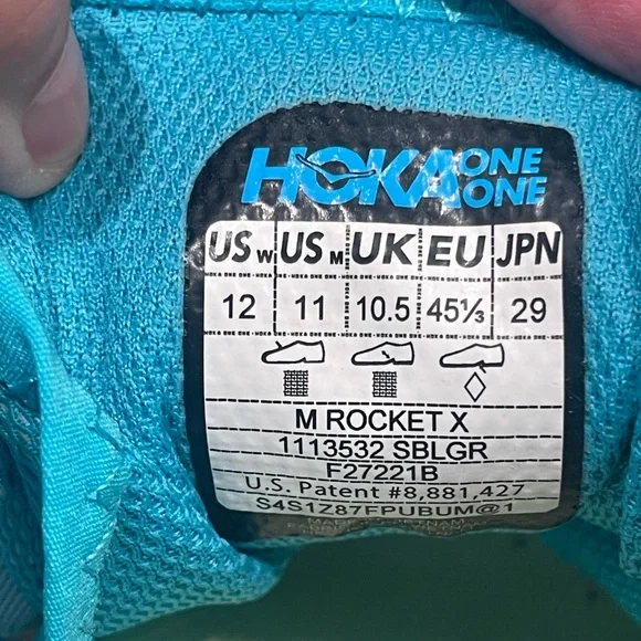 Hoka Blue and Orange Athletic Shoes rocket X Men’s 11 /ladies 12 - Picture 5 of 9